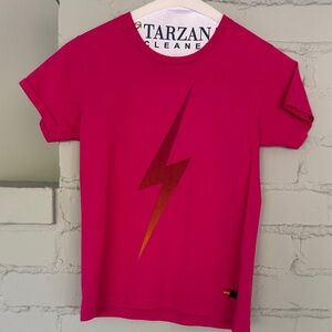 Aviator Nation Kids Pink Lightning Bolt T-Shirt